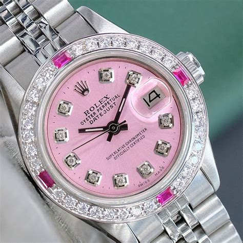 pink face rolex price|women's rolex pink face.